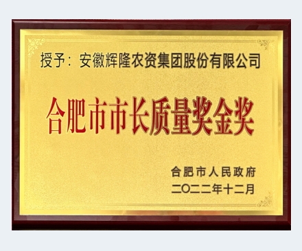 合肥市市長(zhǎng)質(zhì)量獎(jiǎng)金獎(jiǎng)
